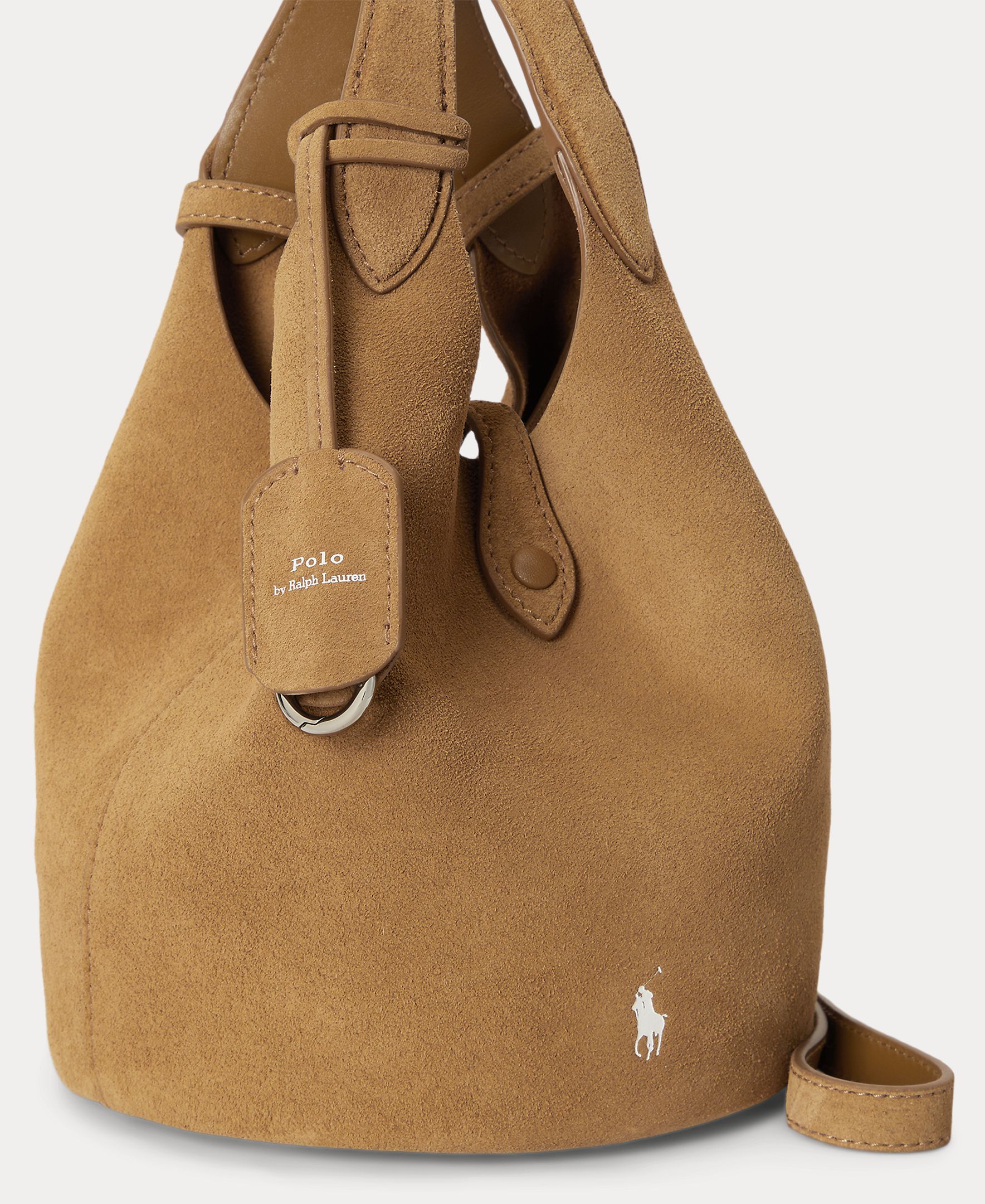 Bandolera de mujer Polo Play de ante pequeña - Polo Ralph Lauren - Camel Camel-5