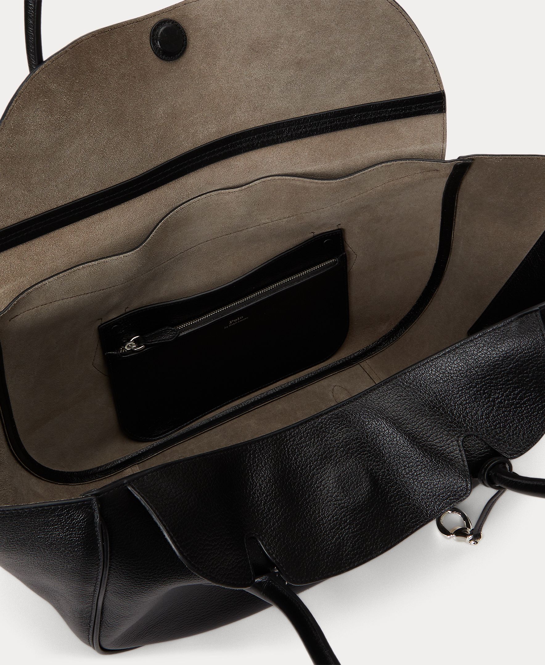 Imagen 6 de Bolso de hombro Blaze de piel grande - Polo Ralph Lauren - Negro Negro