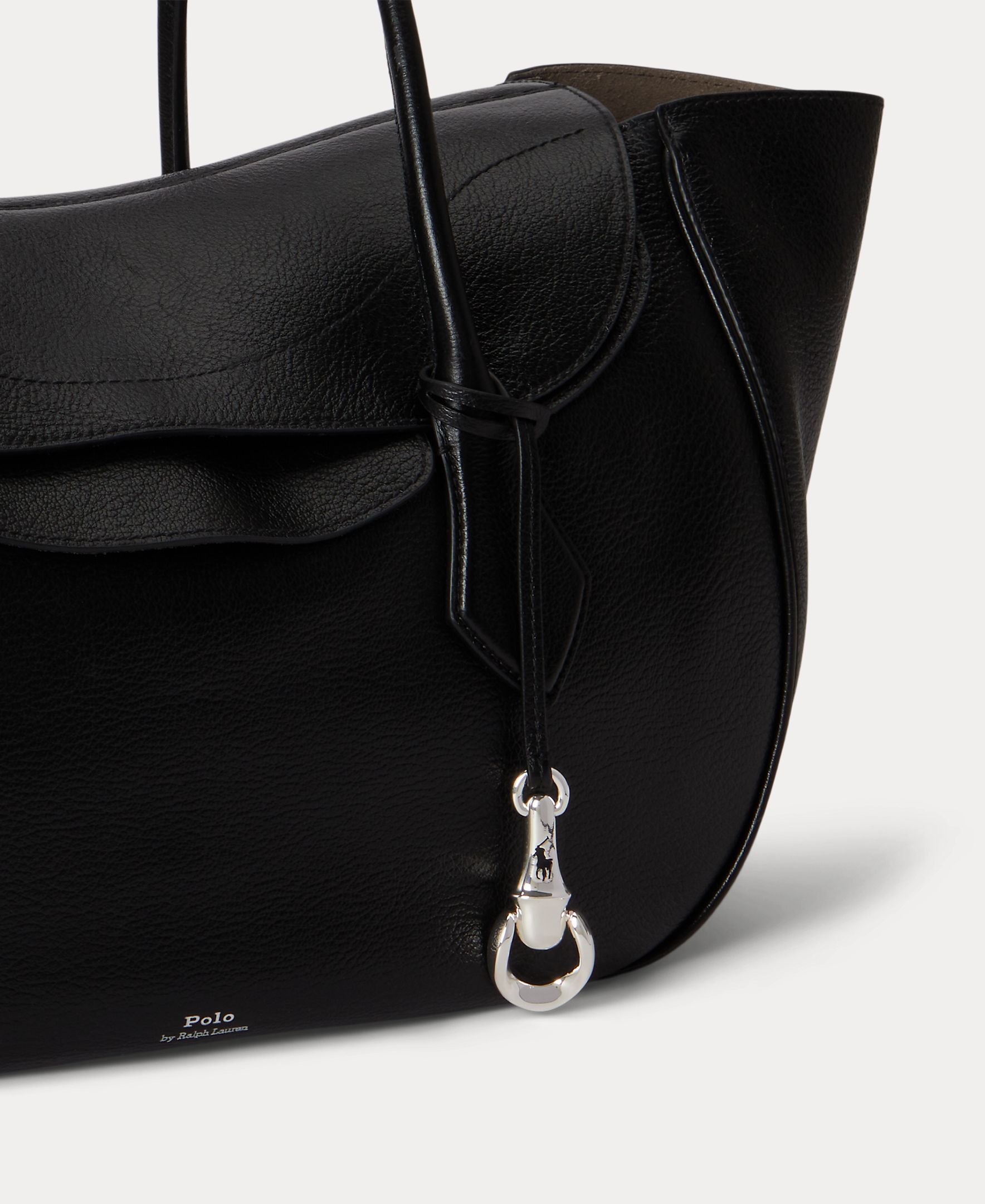 Imagen 7 de Bolso de hombro Blaze de piel grande - Polo Ralph Lauren - Negro Negro