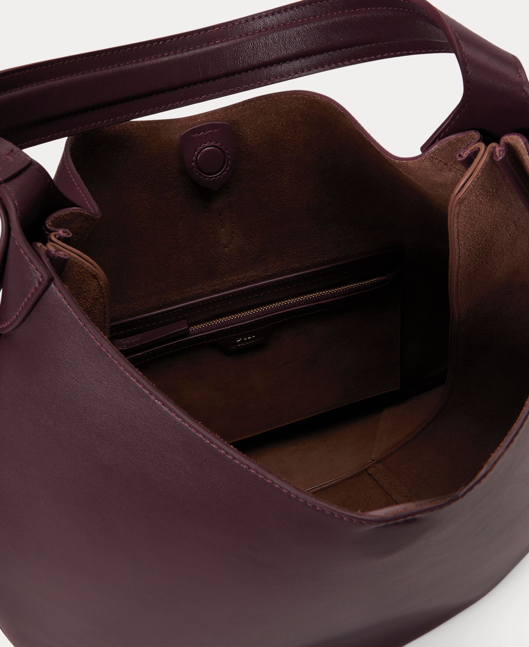 Bolso de hombro Polo ID de piel mediano - Polo Ralph Lauren - Granate Granate-5