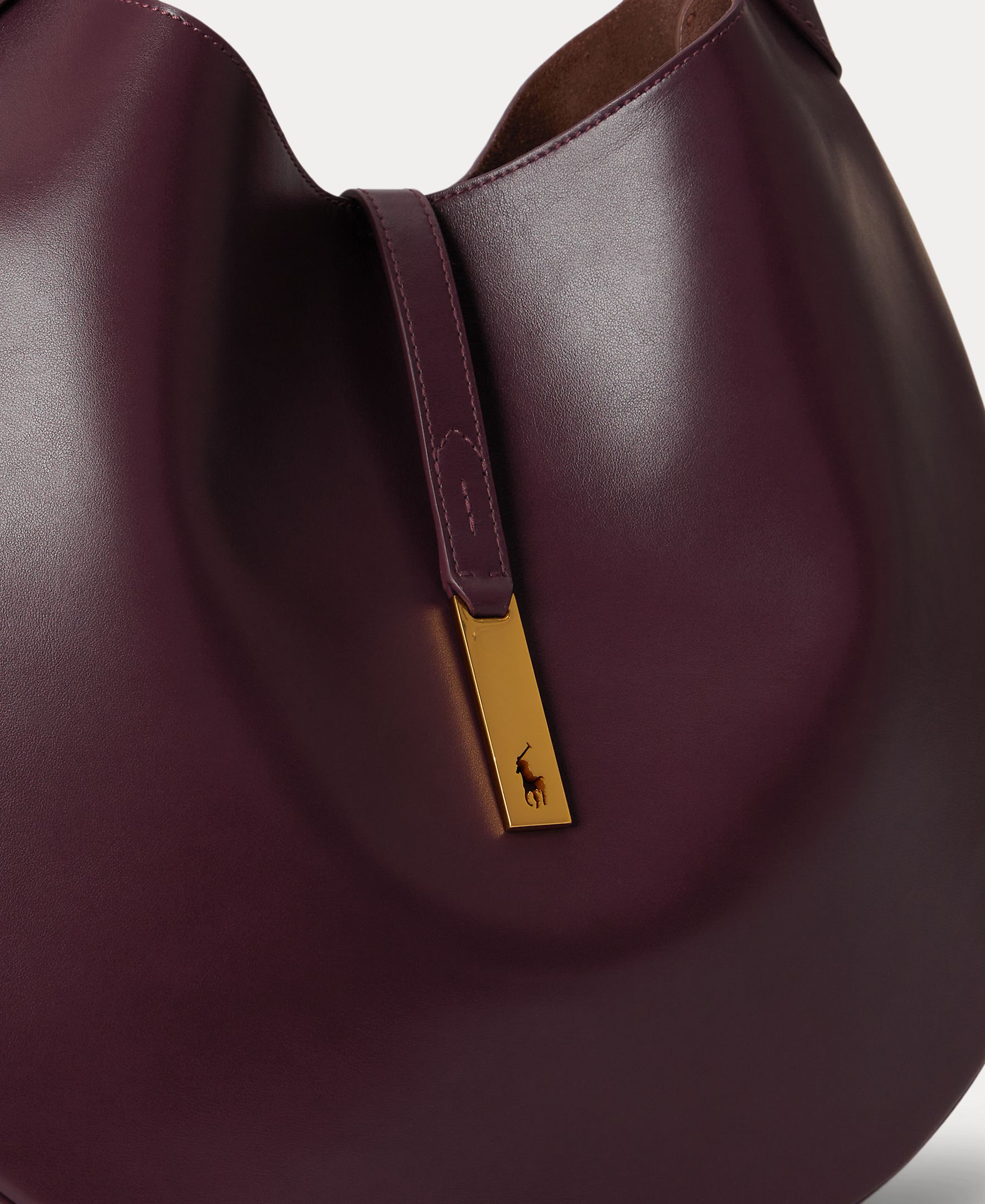Bolso de hombro Polo ID de piel mediano - Polo Ralph Lauren - Granate Granate-6