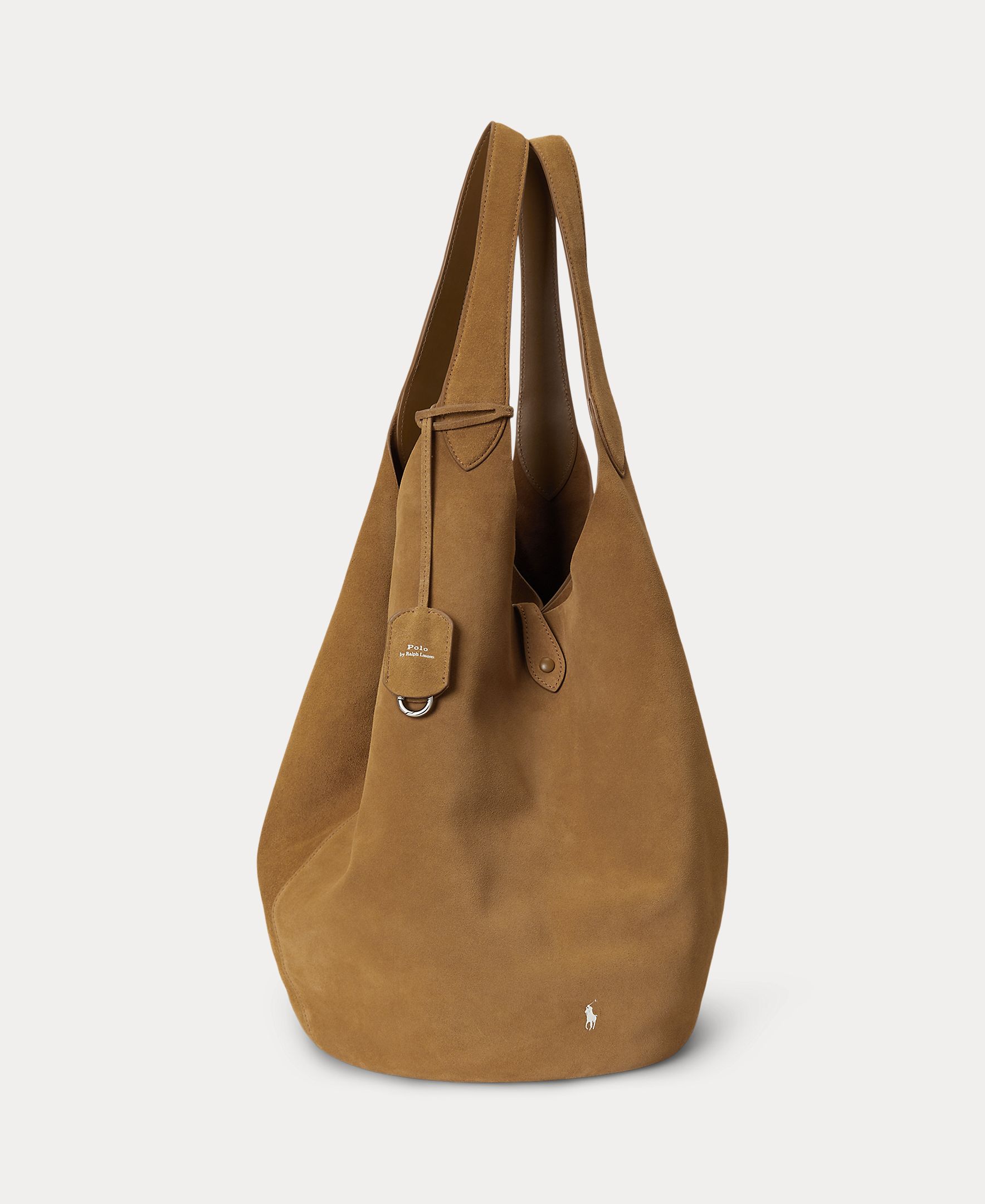 Bolso de hombro tote Polo Play de ante grande - Polo Ralph Lauren - Camel Camel-2