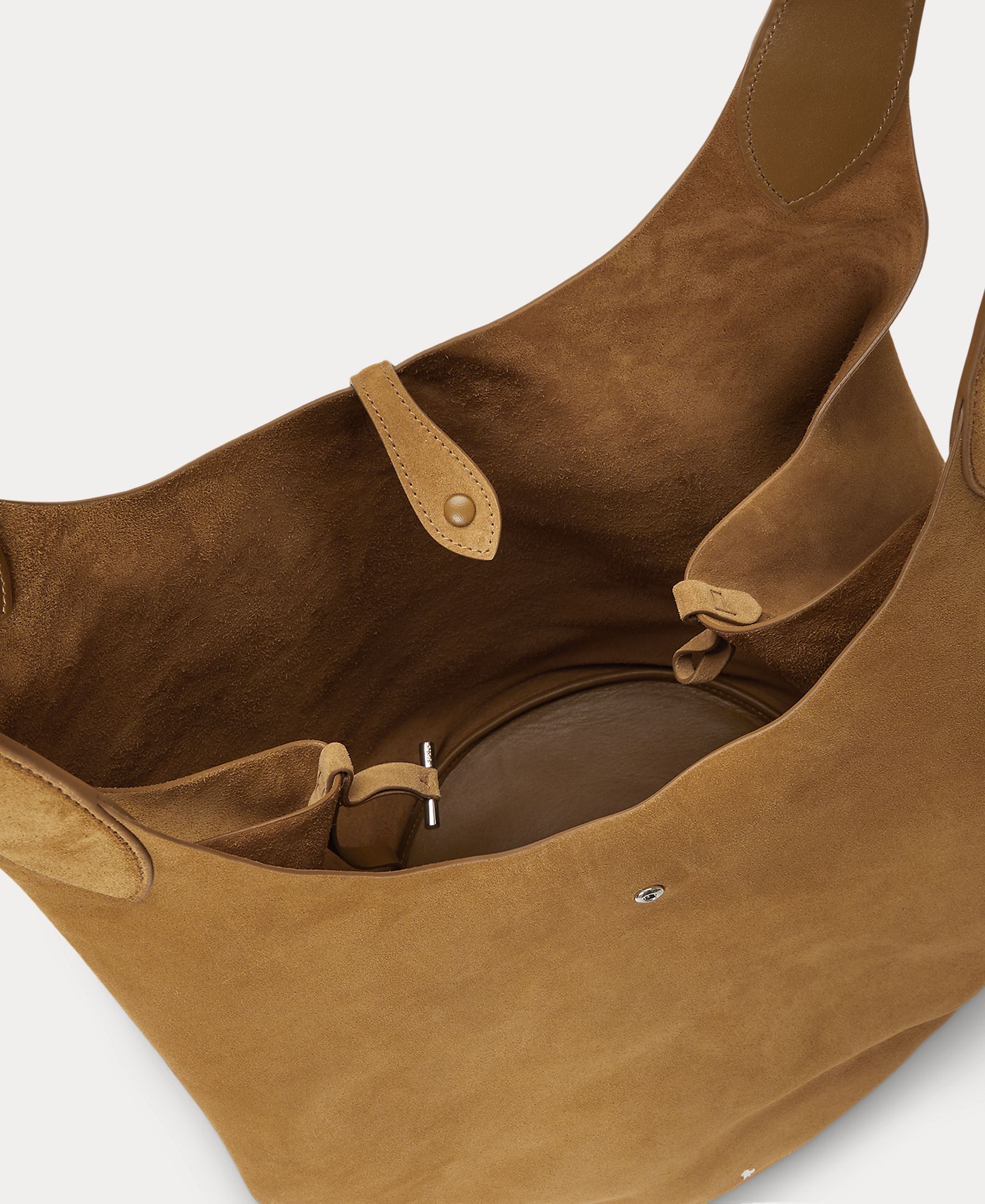 Bolso de hombro tote Polo Play de ante grande - Polo Ralph Lauren - Camel Camel-4