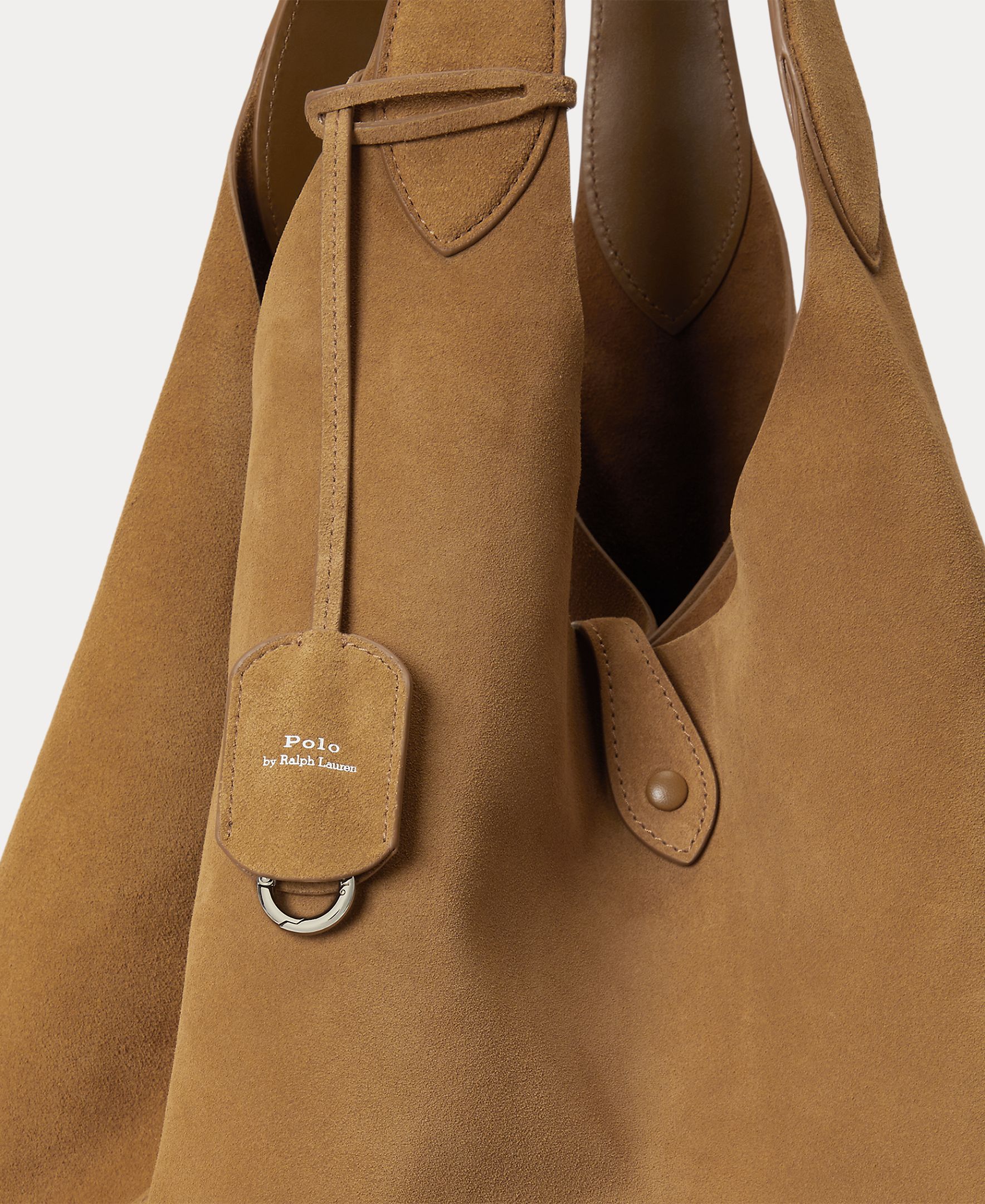 Bolso de hombro tote Polo Play de ante grande - Polo Ralph Lauren - Camel Camel-5