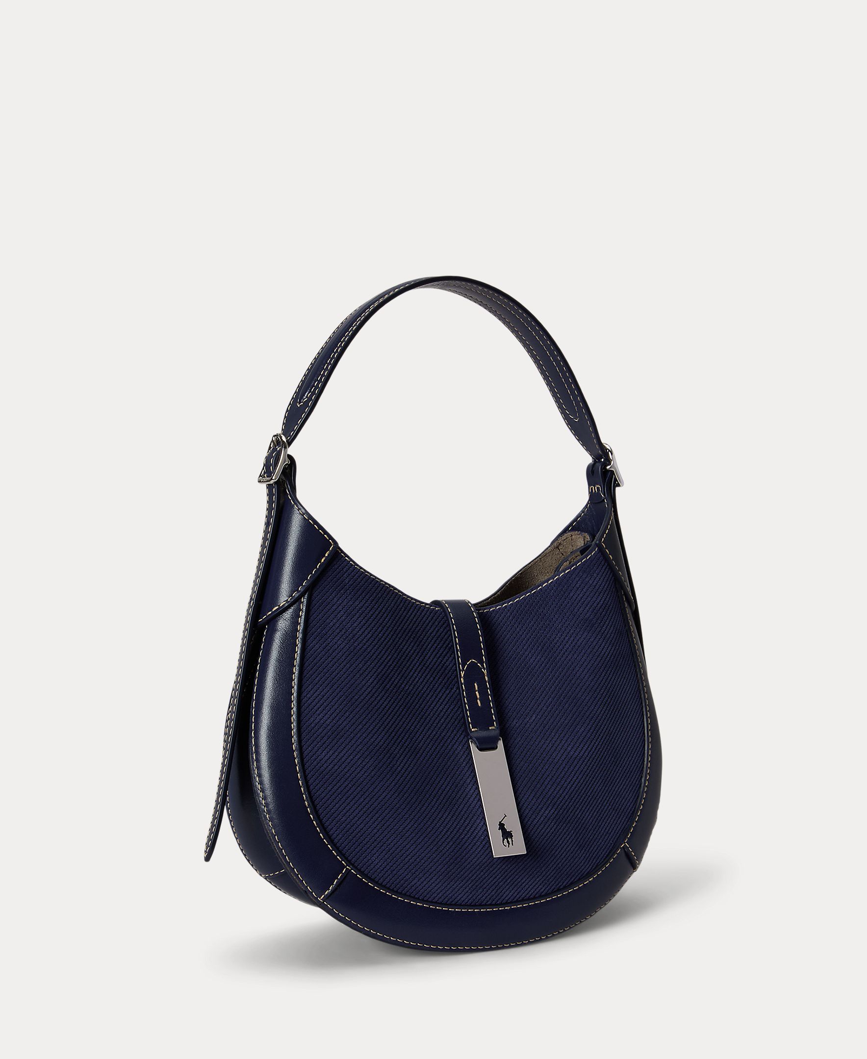 Bolso de hombro Polo ID de ante pequeño - Polo Ralph Lauren - Negro Negro-3