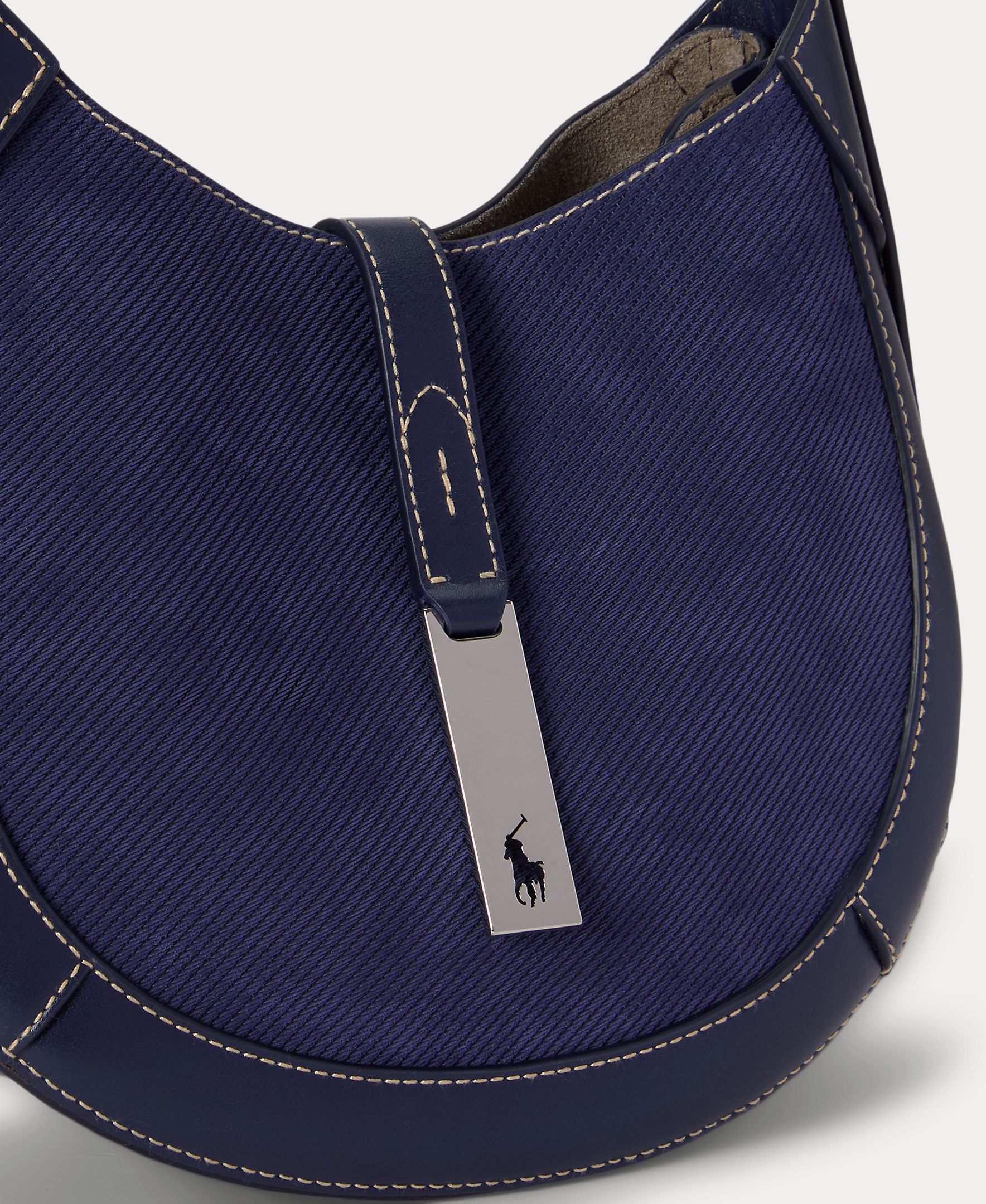 Bolso de hombro Polo ID de ante pequeño - Polo Ralph Lauren - Negro Negro-6
