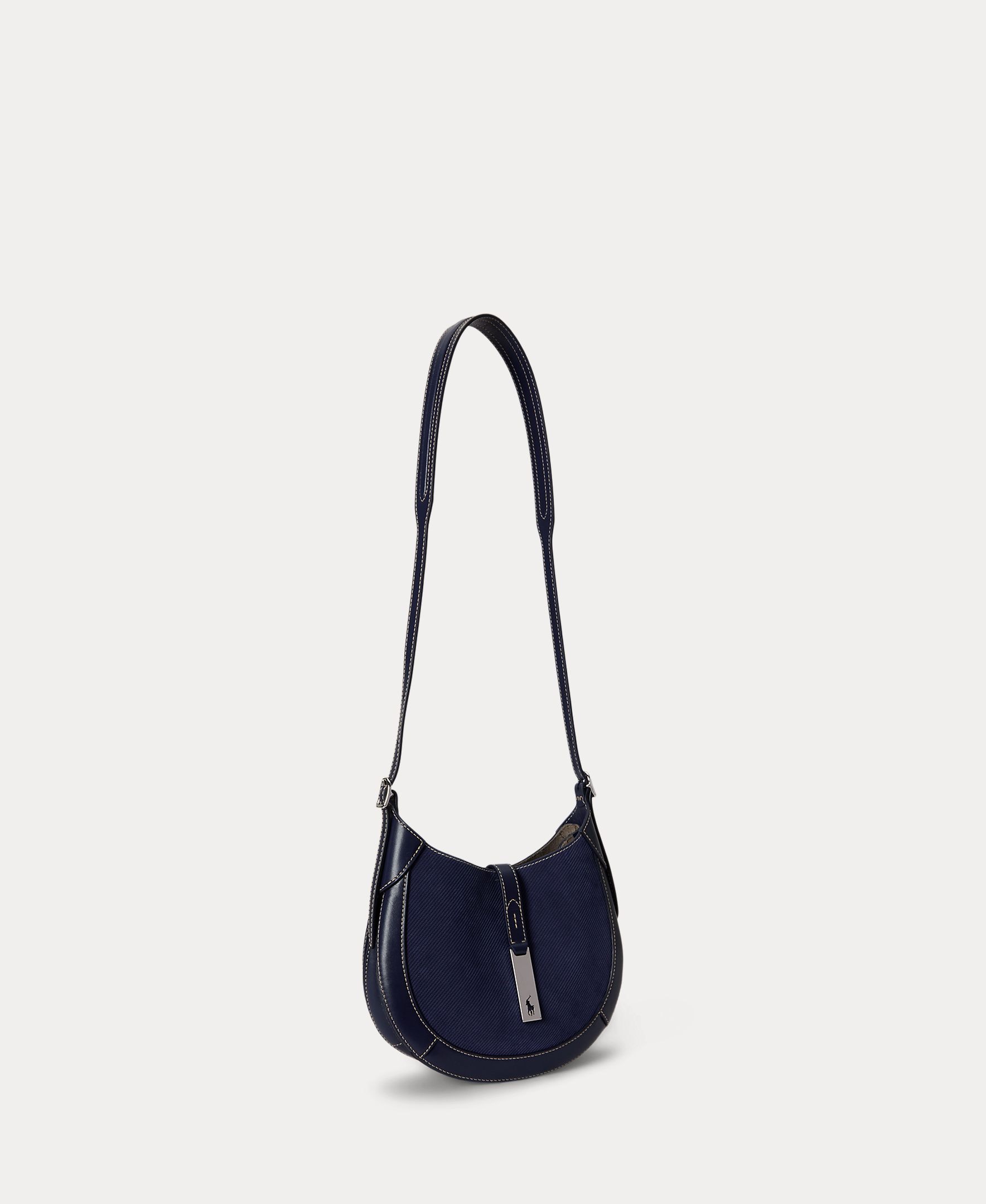 Bolso de hombro Polo ID de ante pequeño - Polo Ralph Lauren - Negro Negro-7