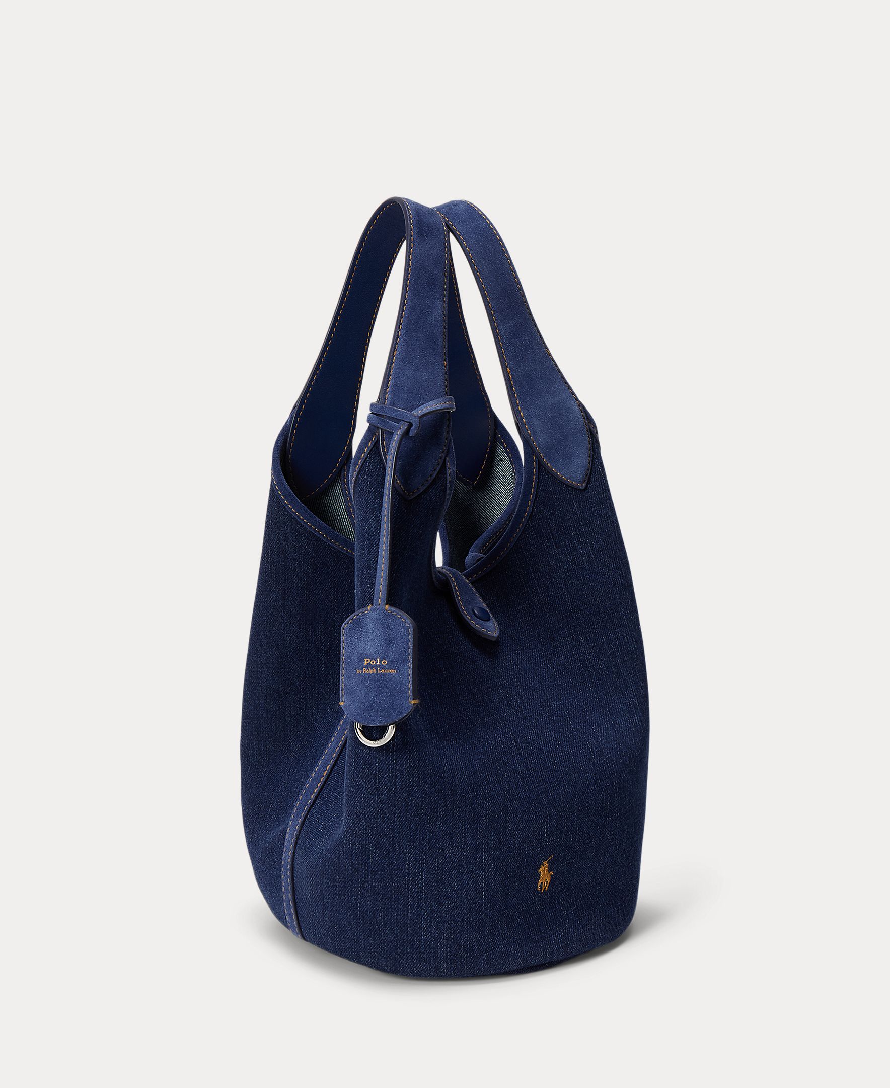 Bolso de hombro tote Polo Play de mediano - Polo Ralph Lauren - Denim Denim-3