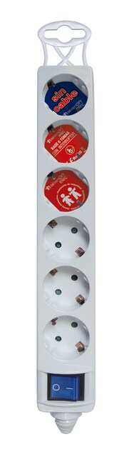 Imagen 0 de Regleta eléctrica multiple 6 tomas schuko sin cable