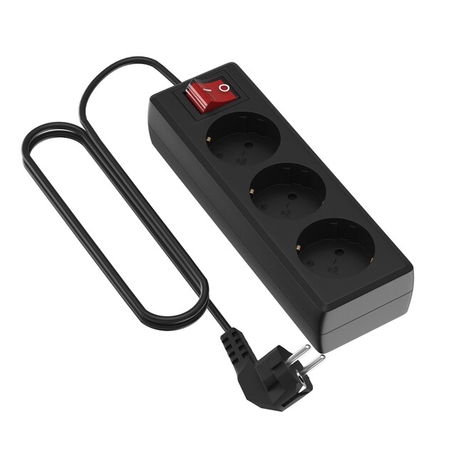 Imagen 0 de Regleta eléctrica 3 tomas con cable 3 m con interruptor