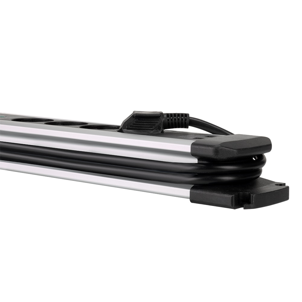 Base Múltipla Extrapower de Alumínio 2 USB A 2 m de Cabo com Proteção de Sobrecarga Aço/Preto-2