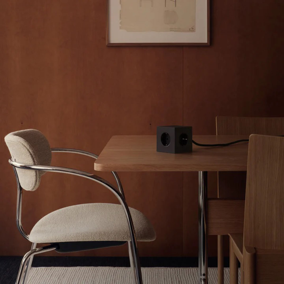 Regleta eléctrica cuadrada SQ1 con cable 1,8 m 30W Dual 3 Tomas Schuko + 2 USB-C Stockholm Black-5