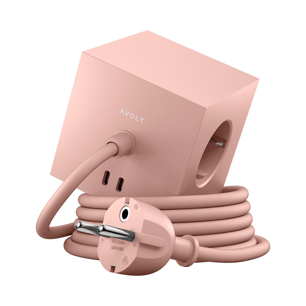 Imagen 0 de Regleta eléctrica cuadrada SQ1 con cable 1,8 m 30W Dual 3 Tomas Schuko + 2 USB-C