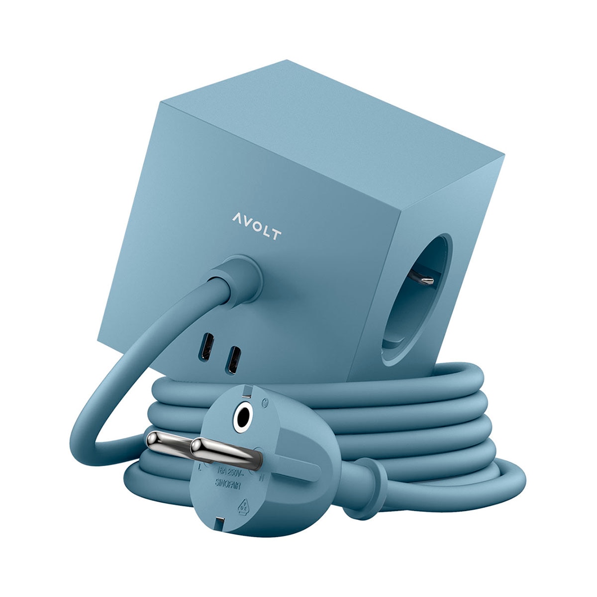 Imagen 0 de Regleta eléctrica cuadrada SQ1 con cable 1,8 m 30W Dual 3 Tomas Schuko + 2 USB-C