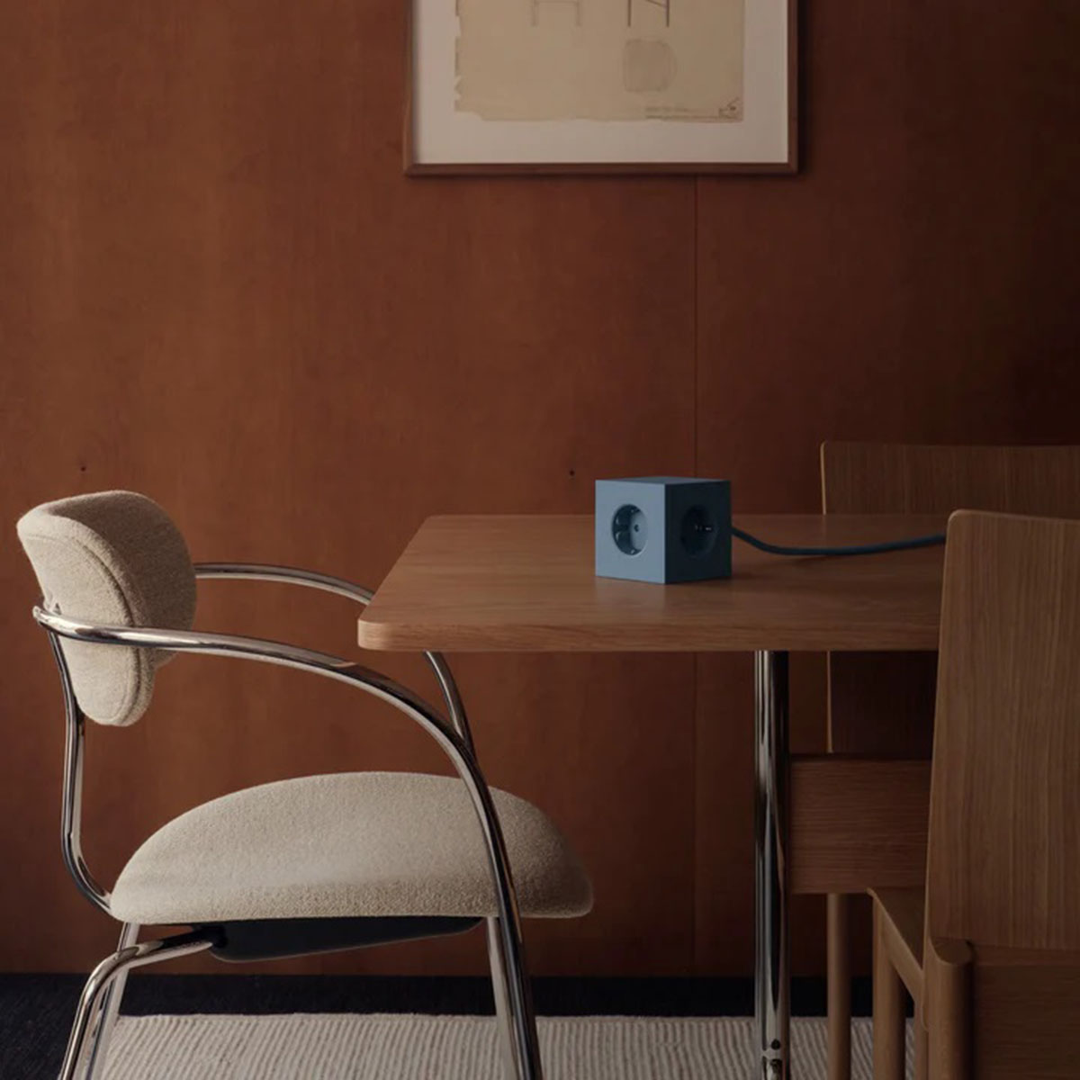 Regleta eléctrica cuadrada SQ1 con cable 1,8 m 30W Dual 3 Tomas Schuko + 2 USB-C Shark Blue-5