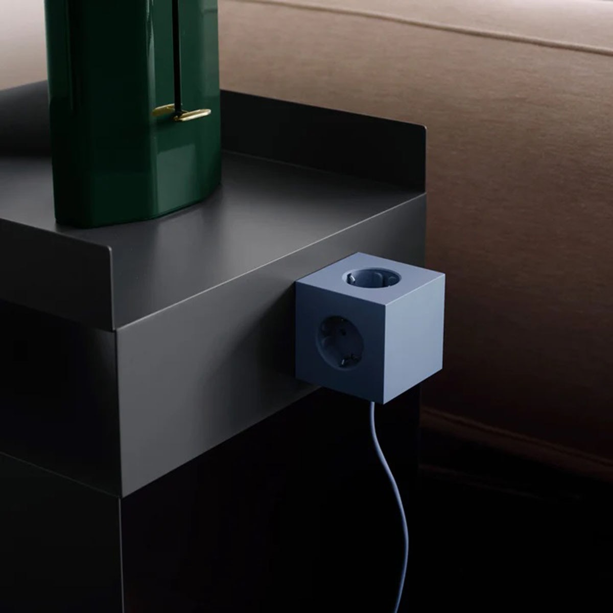 Regleta eléctrica cuadrada SQ1 con cable 1,8 m 30W Dual 3 Tomas Schuko + 2 USB-C Shark Blue-6