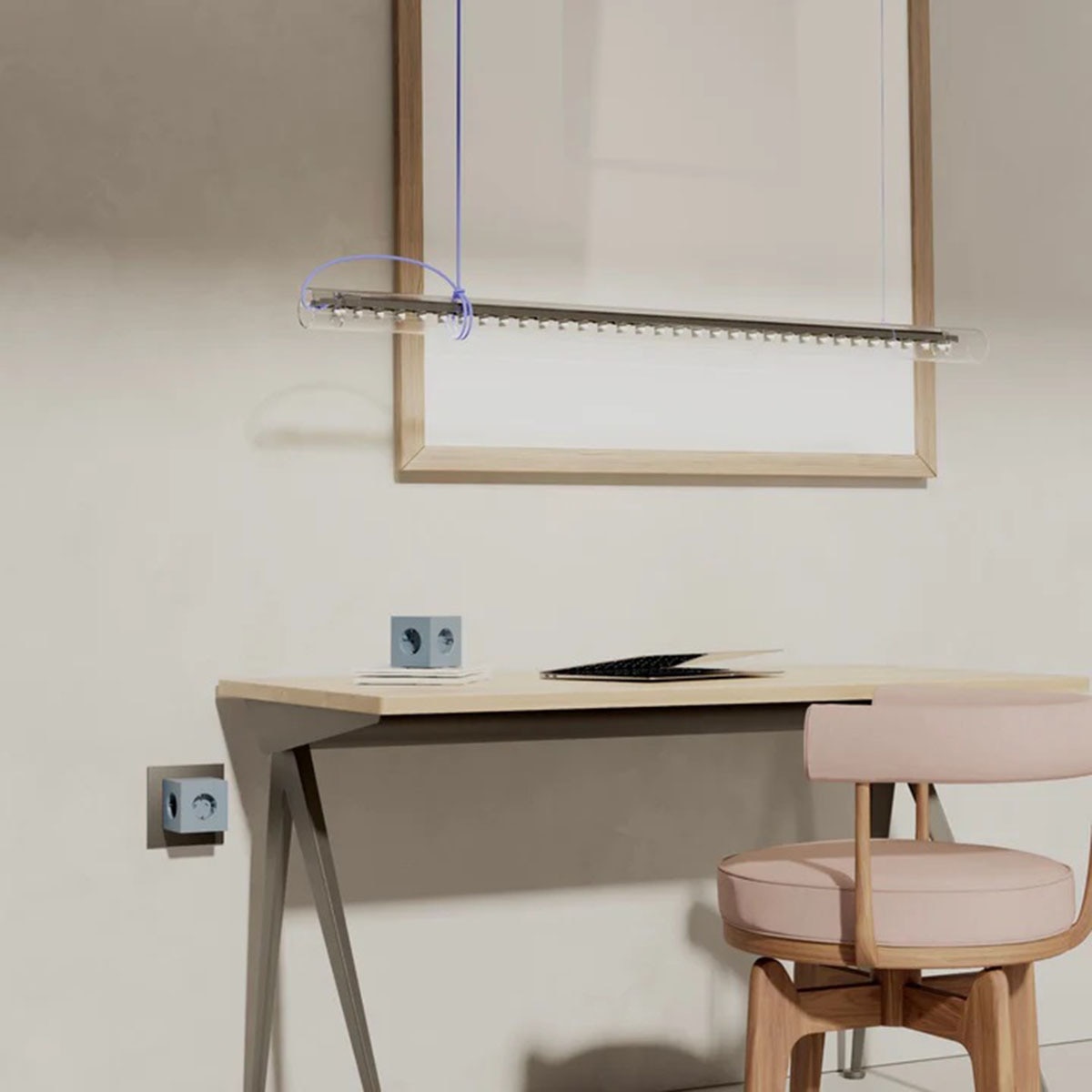 Regleta eléctrica cuadrada SQ1 a pared 30W Dual 3 Tomas Schuko + 2 USB-C Shark Blue-5