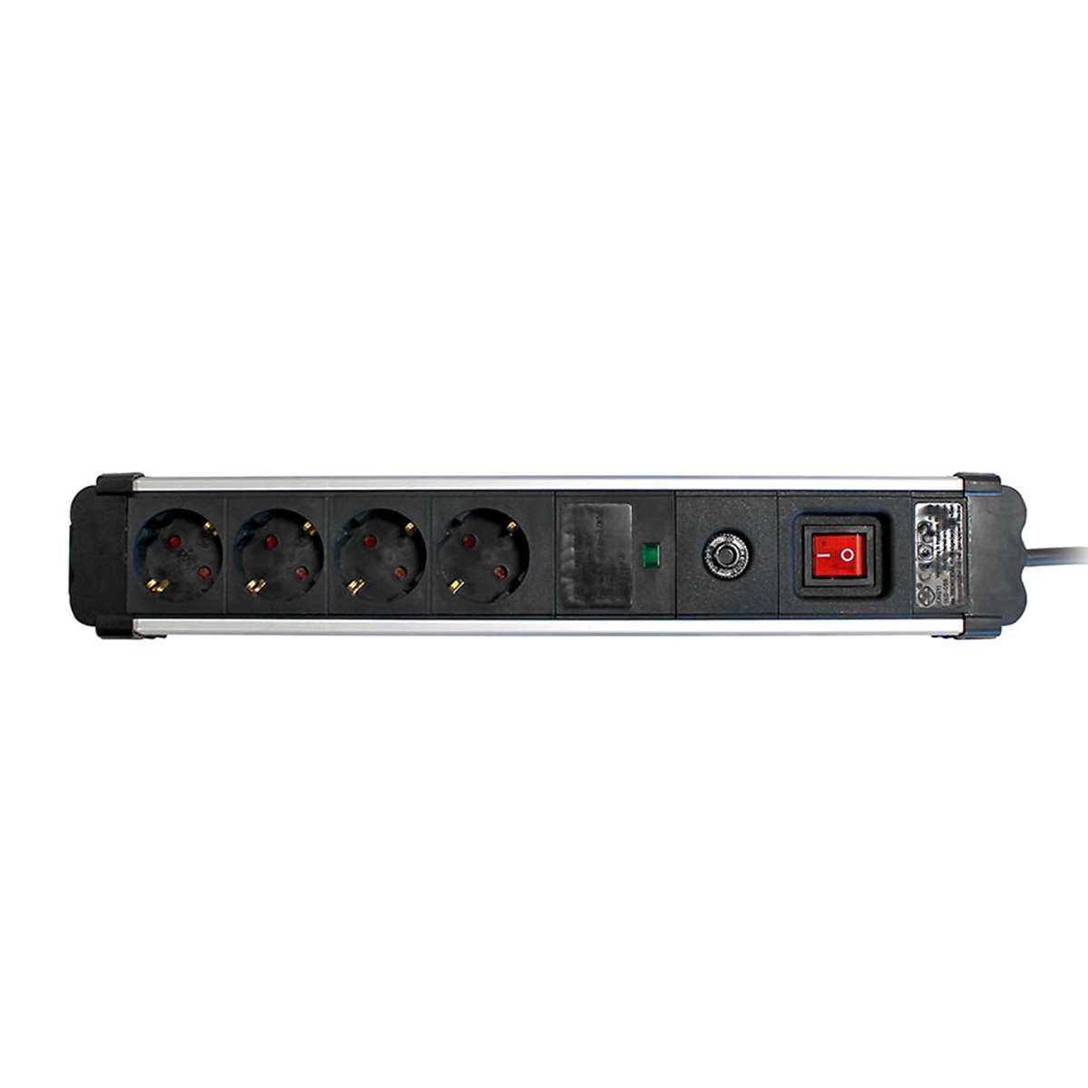 Imagen 0 de Base Múltiple Extrapower 4 Tomas 16A 250V~ Aluminio C/Prot. Sobretensiones 1,5M Cable H05Vv-F 3G1,5Mm² Simon Brico