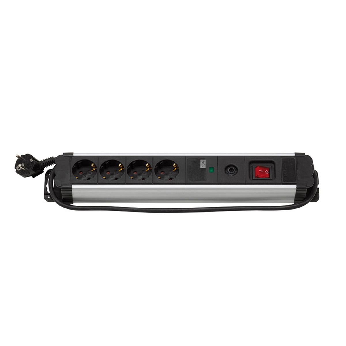 Base Múltiple Extrapower 4 Tomas 16A 250V~ Aluminio C/Prot. Sobretensiones 1,5M Cable H05Vv-F 3G1,5Mm² Simon Brico 2
