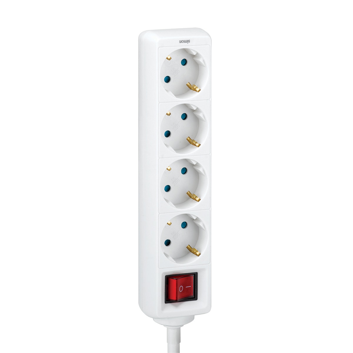 Portalámparas Termoplástico Zócalo Curvo E-27 Blanco Simon Brico 3