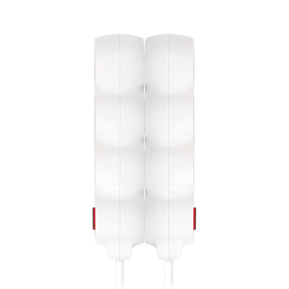 Pack 2 bases multiples 3 enchufes 1,5 metros longitud cable con interruptor Simon 8