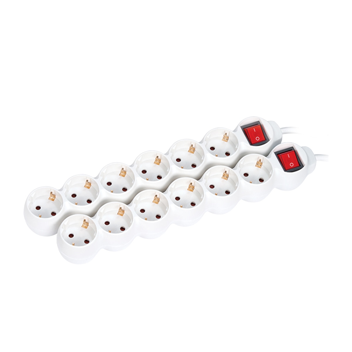 Imagen 0 de Pack 2 bases multiples 6 enchufes 1,5 metros longitud cable con interruptor Simon