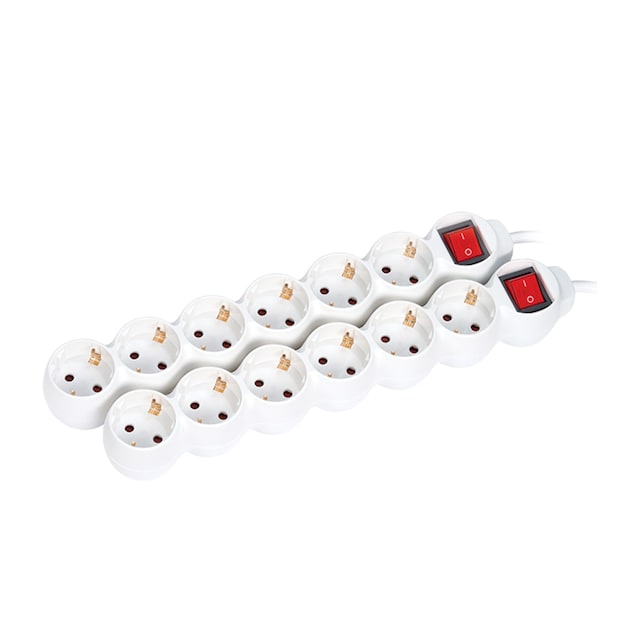 Imagen 0 de Pack 2 bases multiples 6 enchufes 1,5 metros longitud cable con interruptor Simon