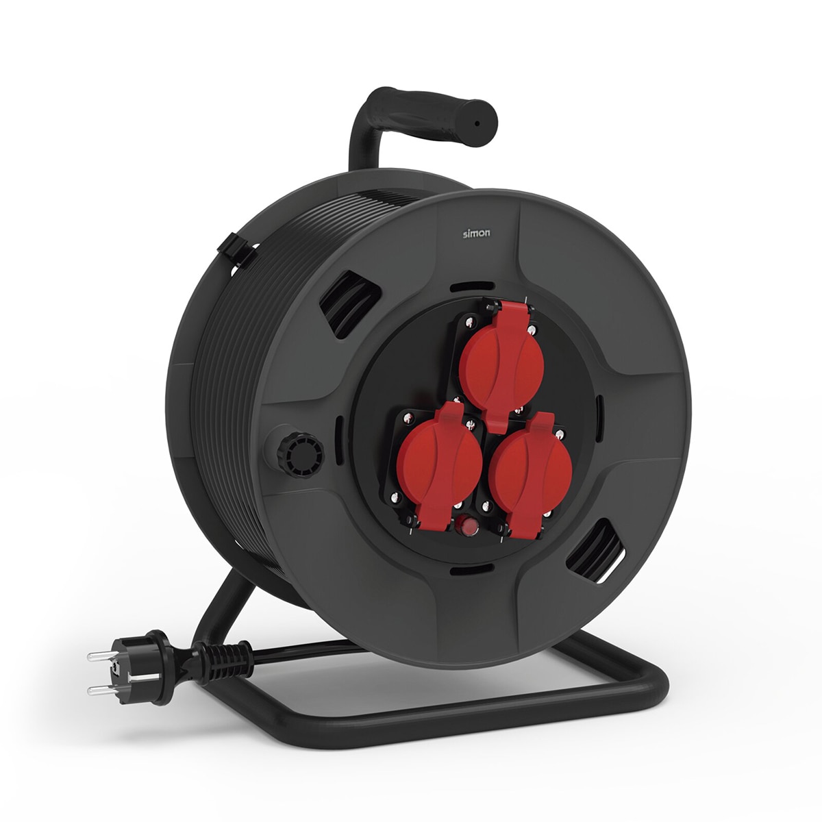 Imagen 0 de Extensible profesional enrolla-cables IP55 3 tomas 20m Simon