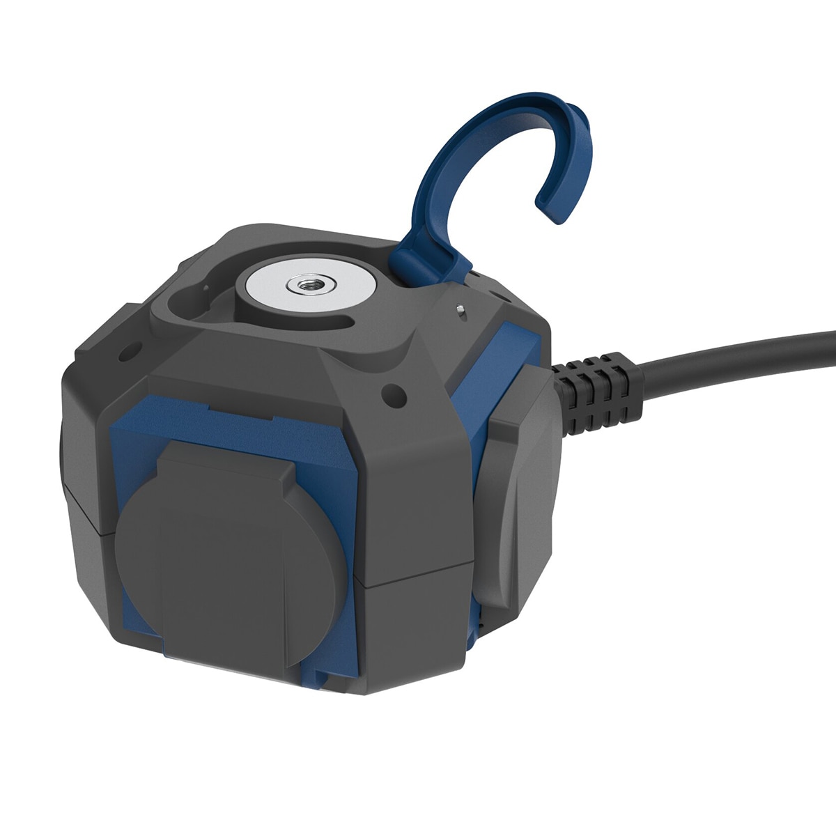 Prolongador expert IP44 4 tomas 1,4m Simon Gris / Azul-6