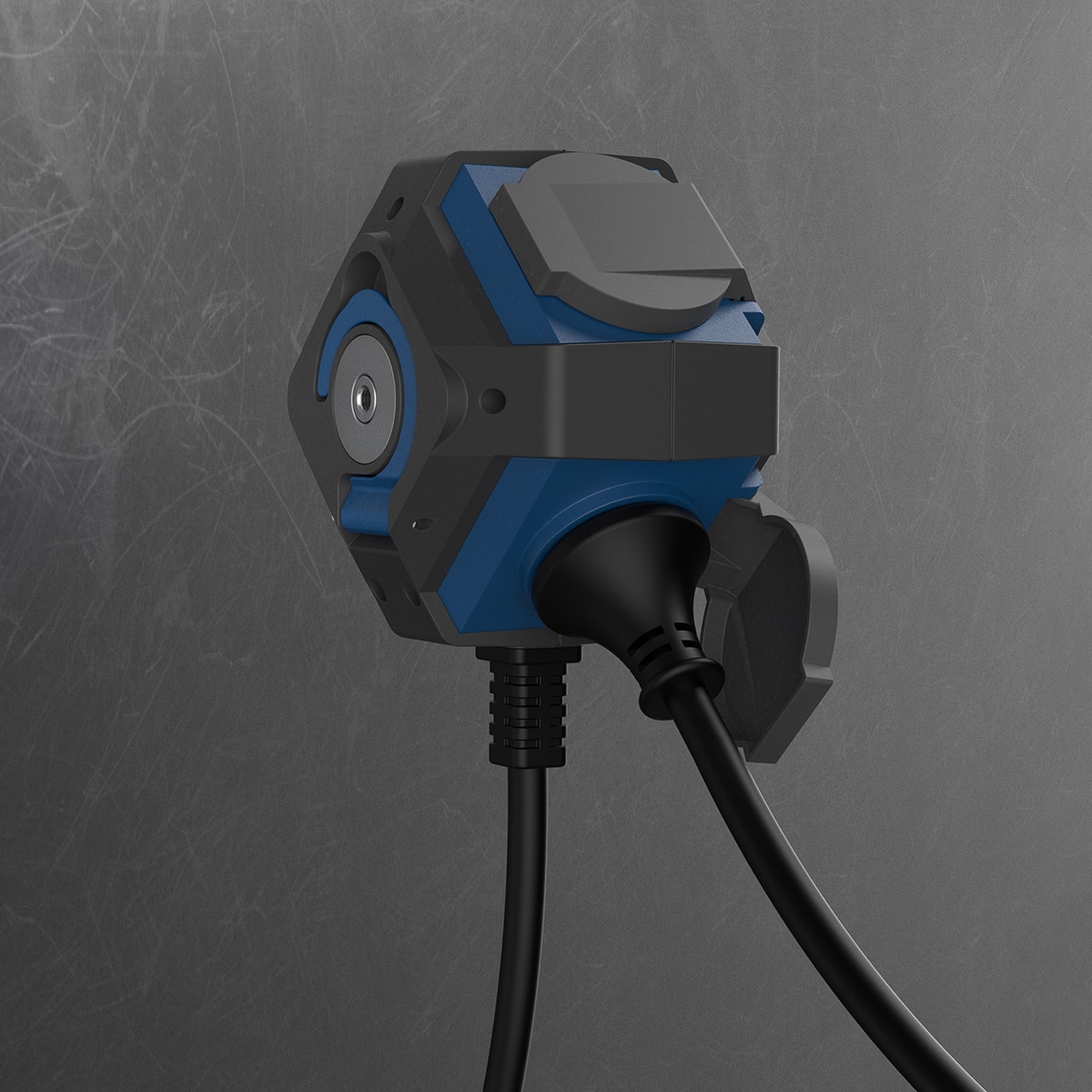 Prolongador expert IP44 4 tomas 1,4m Simon Gris / Azul-9
