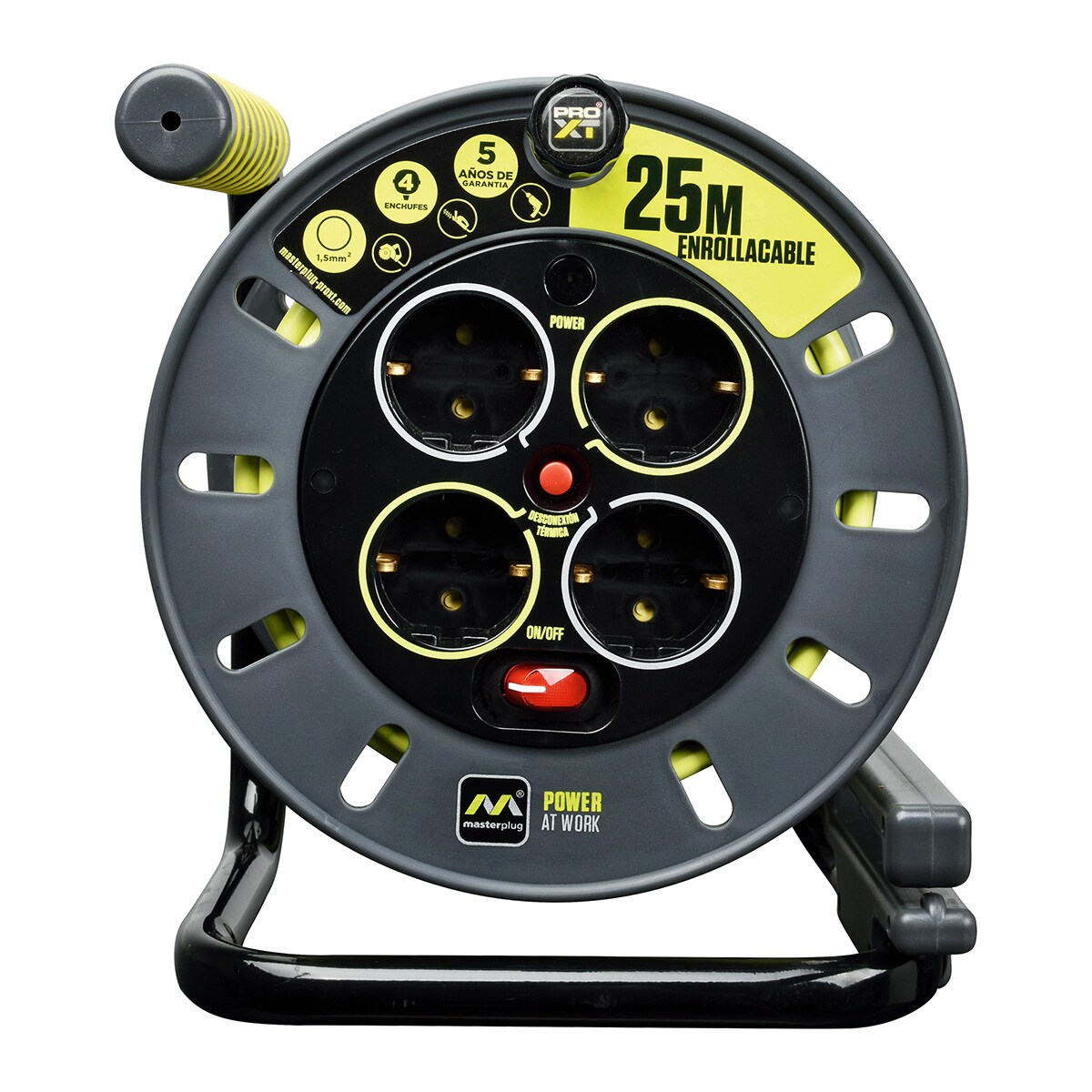 Enrolador de 4 Tomadas - 25 m Verde-3