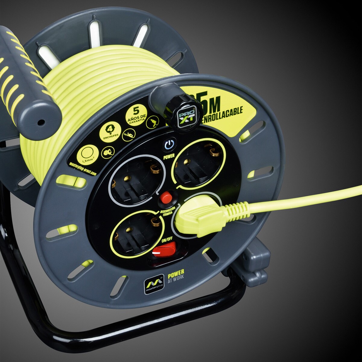 Enrolador de 4 Tomadas - 25 m Verde-4