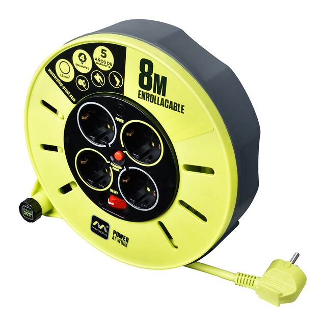 Imagen 0 de Enrollacables 4 Enchufes 8 m