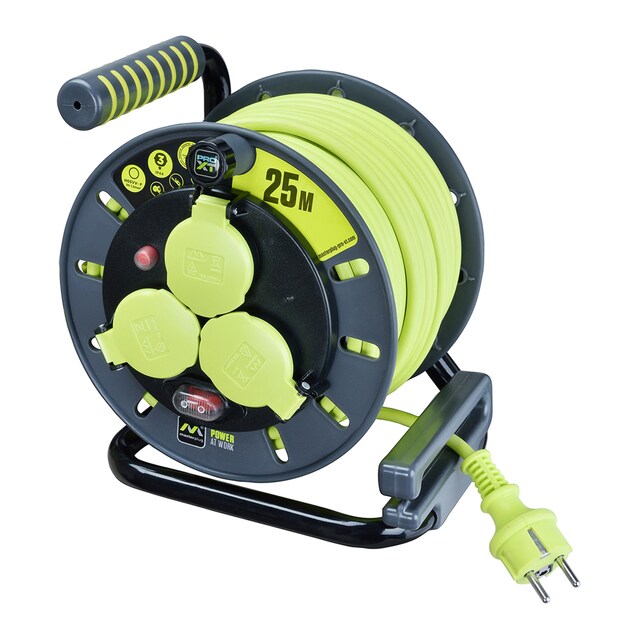 Imagen 0 de Enrollacables 3 Enchufes Tapa IP44 25m