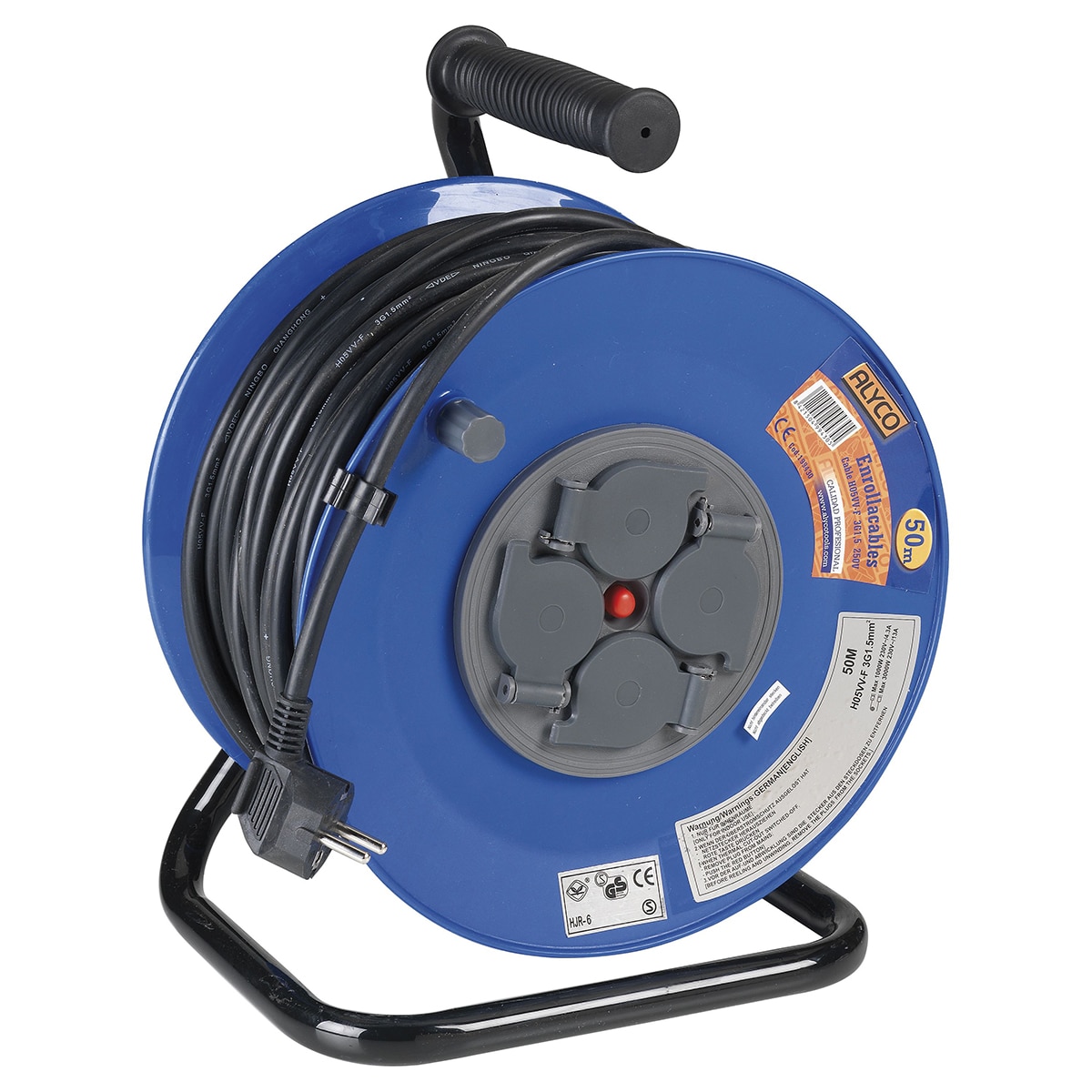 Imagen 0 de Enrollacables Con Tapas De Seguridad 25 O 50 Metros Cable 3X1,5 Ip20 ALYCO