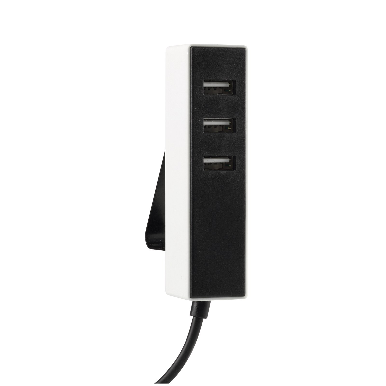 Adaptador con fijación 3 USB A y cable 1,5m USB C Simon Blanco - Negro-2