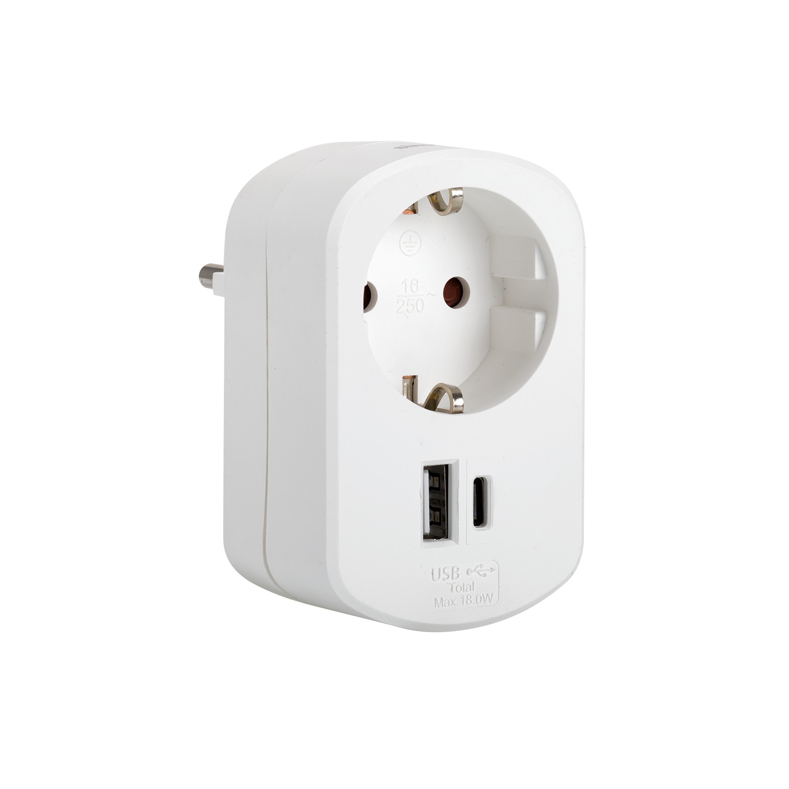 Adaptador Combi USB A + C 18W Simon Blanco-2