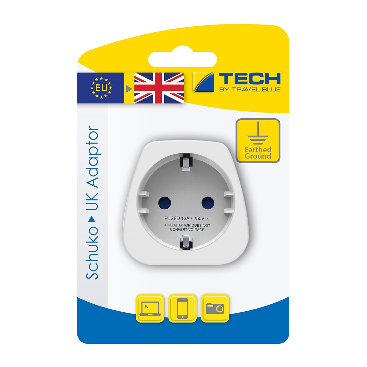 Adaptador Enchufes Viaje UK Blanco-3