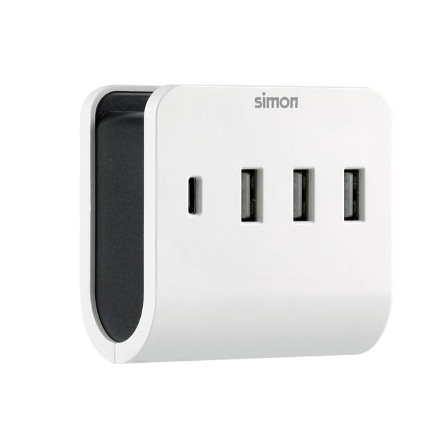 Imagen 0 de Adaptador 1 USB + 3 USB A con Soporte para Smarpthone Smart Charge Simon