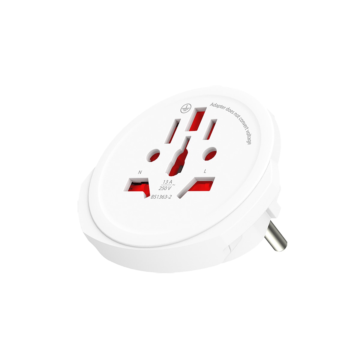 Imagem 0 de Adaptador de Viagem Mundial-Europa (Schuko) para Dispositivos de 2 e 3 Polos