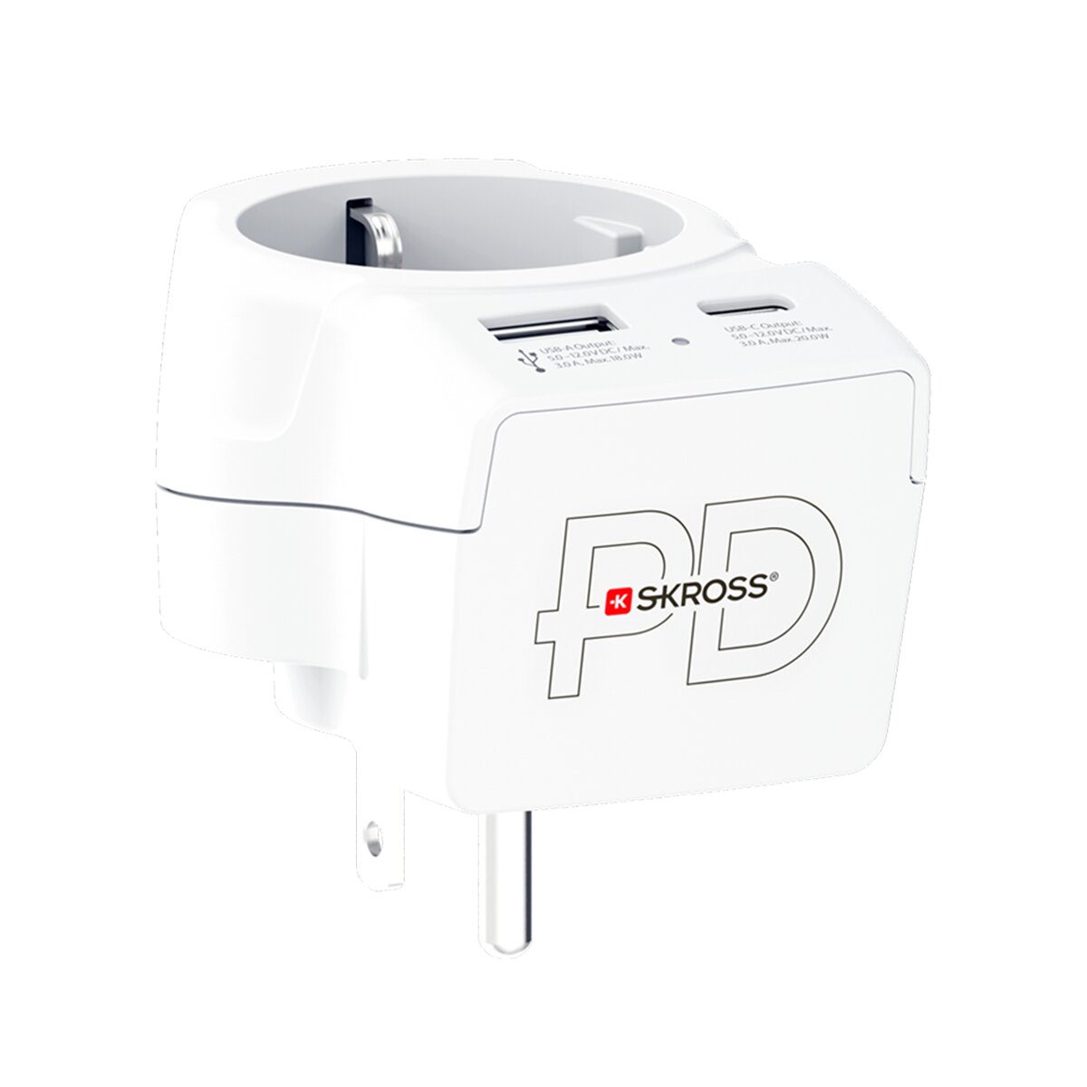Imagen 0 de Adaptador de viaje 1500284-E Europa a  EEUU 2xUSB A+C PD 20W