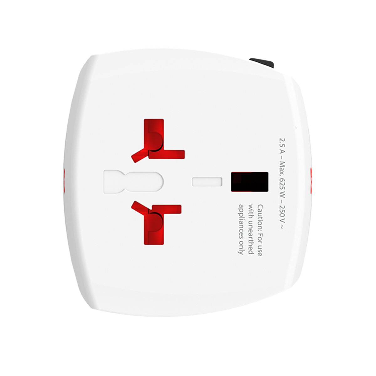 Adaptador de viaje 1102500-E Mundial MUV Micro Blanco / Rojo-3