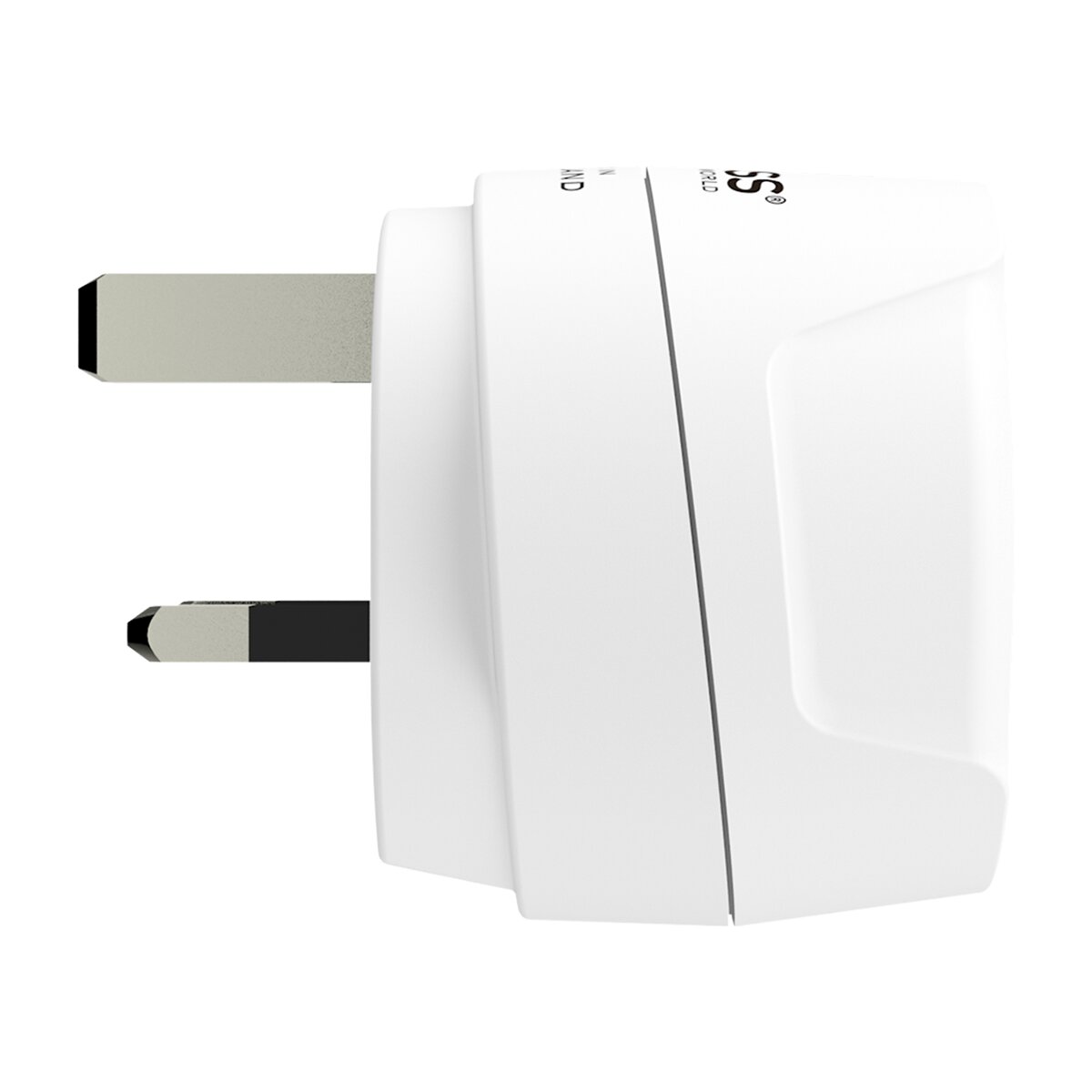 Adaptador de viaje 1500230-1 Europa a UK (bulk) Blanco / Rojo-3