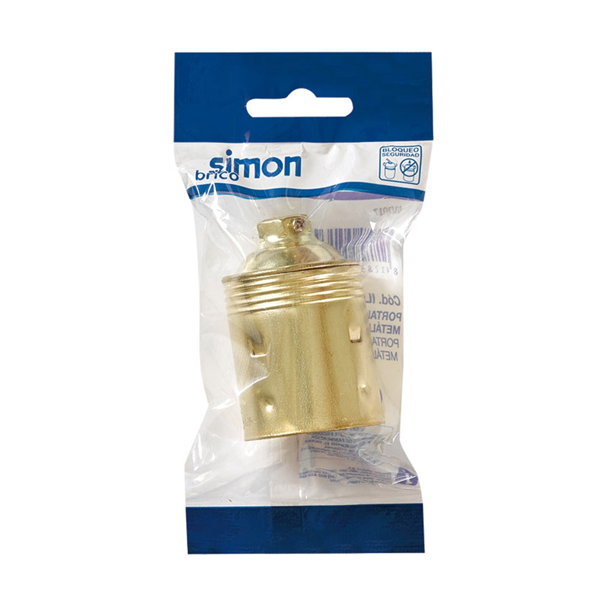 Portalamparas Termoplástico Liso E-27 Negro Simon Brico 2