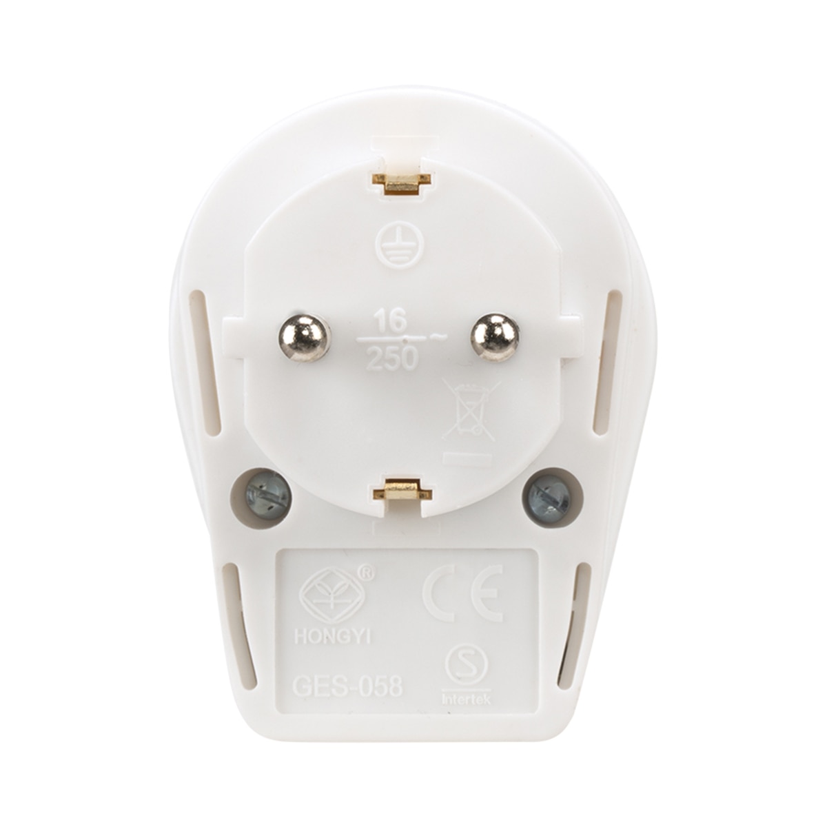 Adaptador 16A 250V branco com interruptor 2