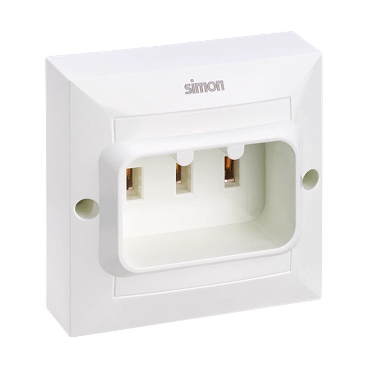 Base enchufe schuko para cocinas 2P+TT 25A 250V Blanco Simon Blanco-2
