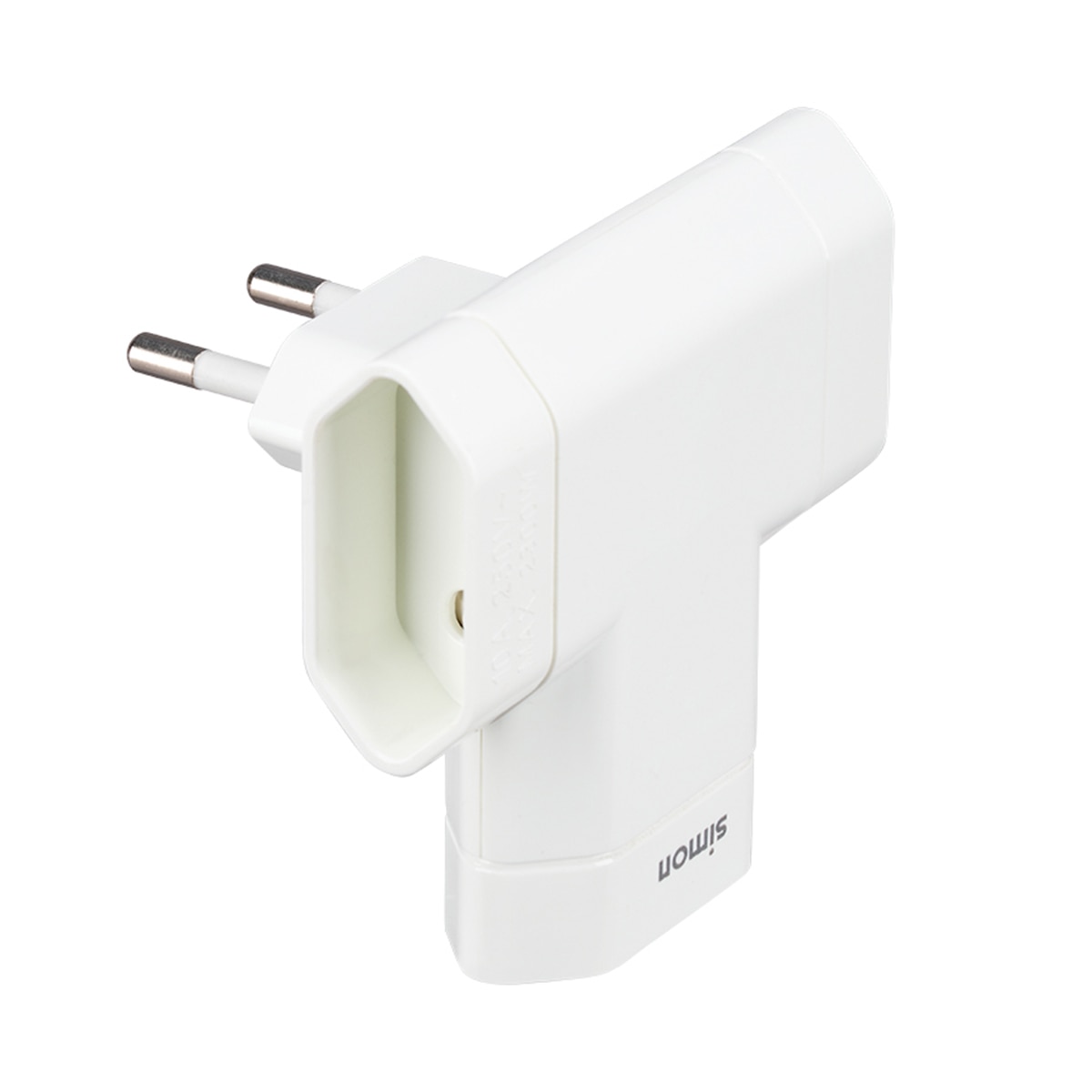 SIMON - Adaptador Eléctrico Triple Lateral 10A 250V Simon.