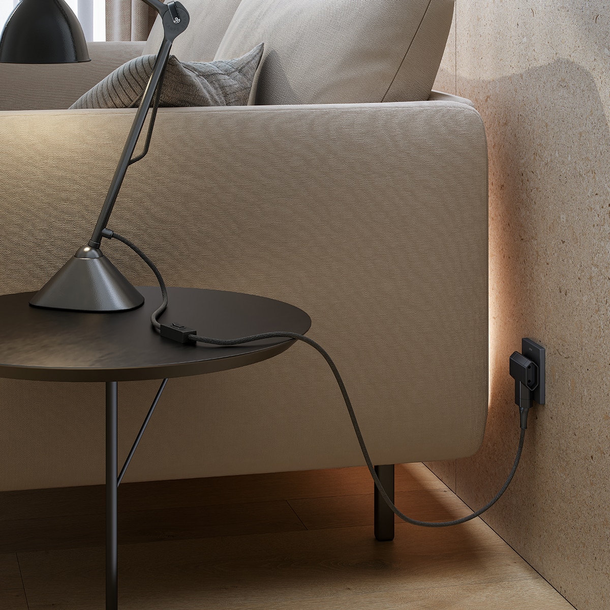 Adaptador Eléctrico Triple Lateral 10A 250V Simon Negro-9