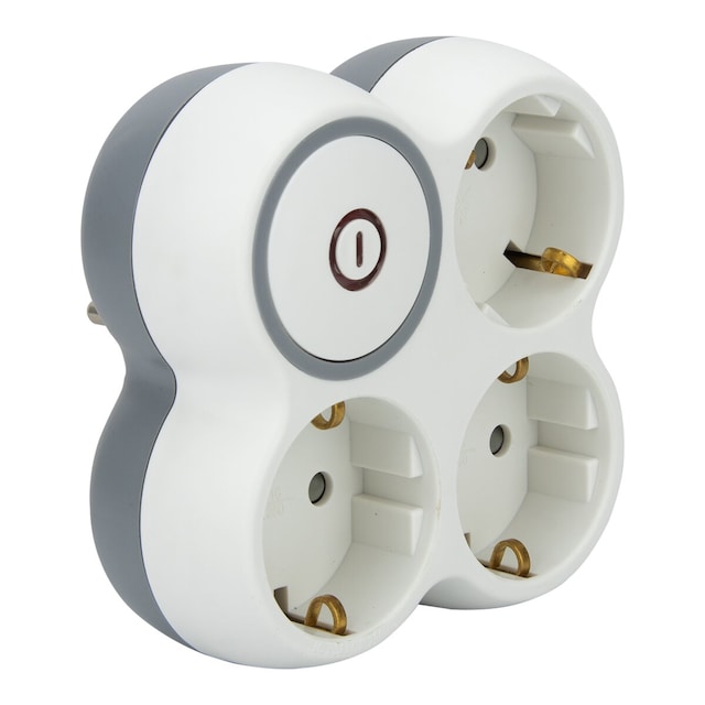 Imagen 0 de Adaptador de 3 Enchufes con Interruptor