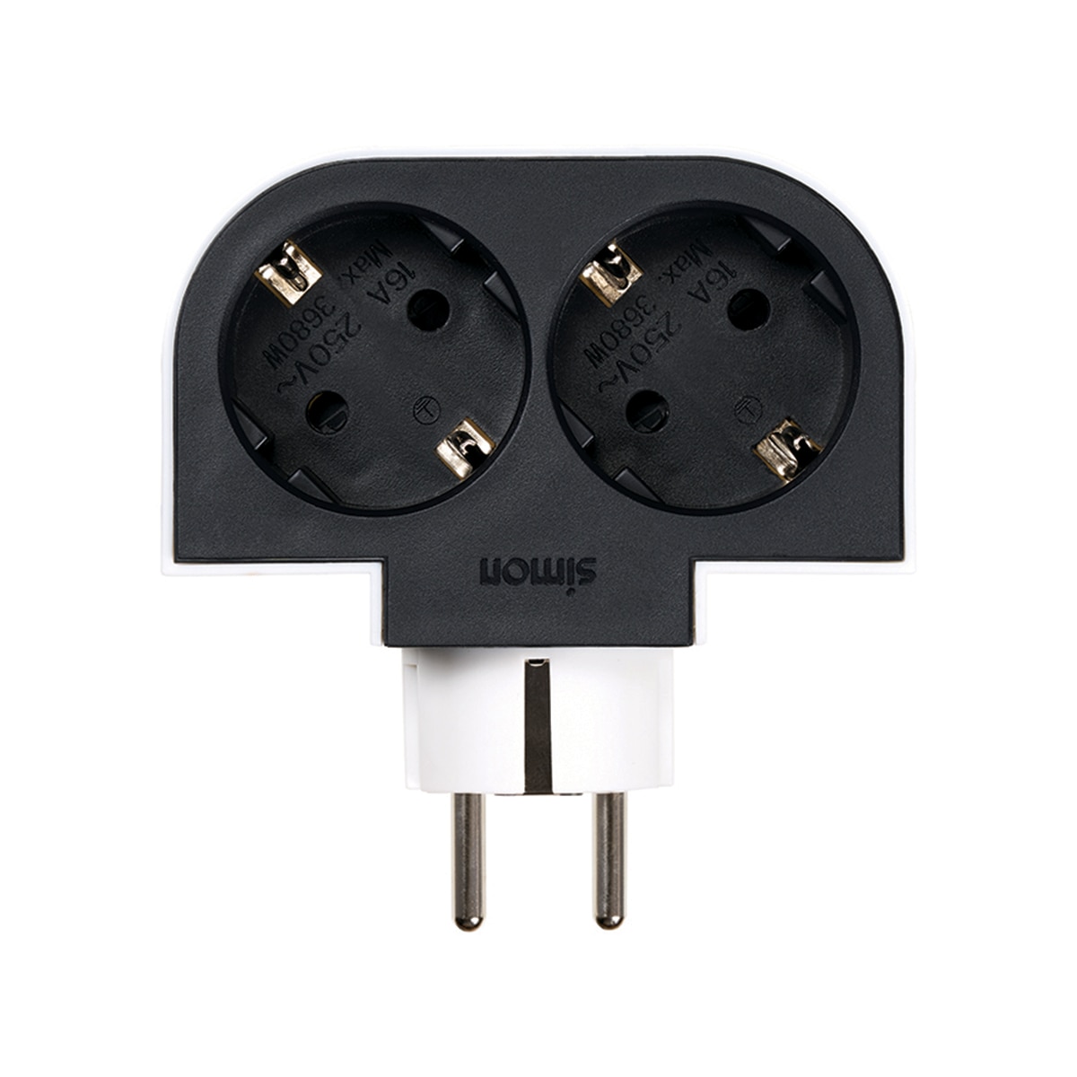 Imagem 0 de Adaptador giratório 180 graus Plug III 3 tomadas 16 A 250 V